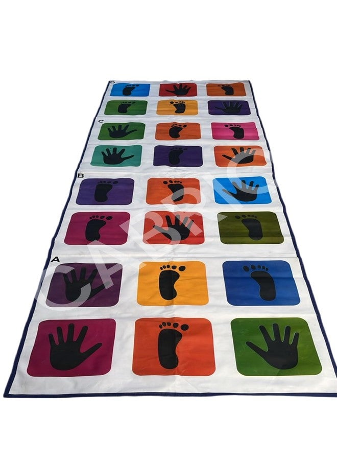 CABRIO Kids Hopscotch Jumbo Play Mat Game for Kids and Adults Family Games, Kith-Kith, Stapu, Langi, Chalk Game - Large (40" x 108") - Image 3